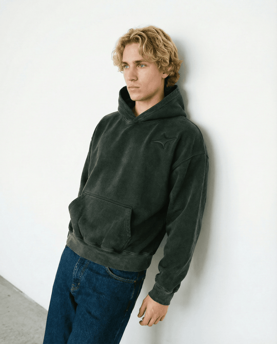 EVERKNOWN CORE HOODIE - CARBON BLACK