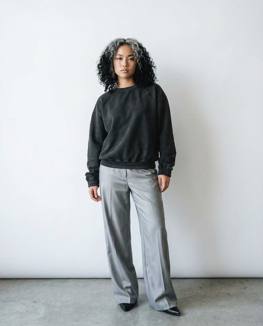 EVERKNOWN CORE SWEATSHIRT - CARBON BLACK