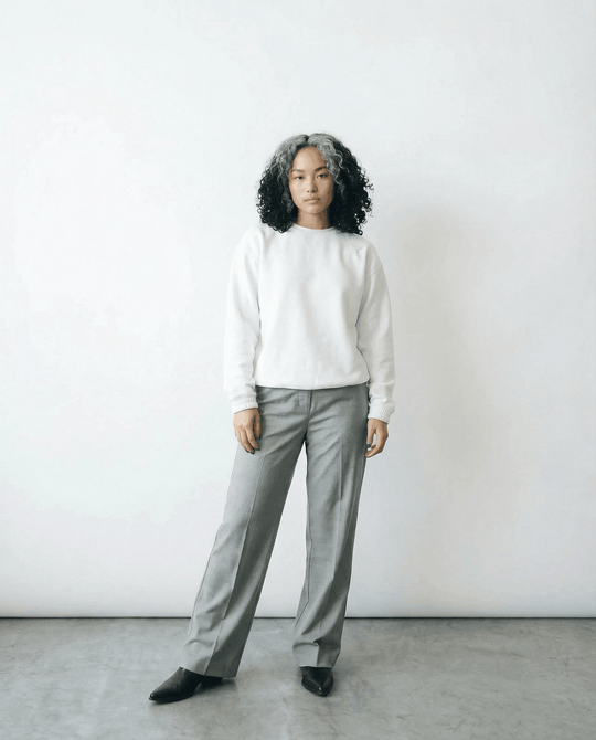 EVERKNOWN CORE SWEATSHIRT - CLOUD WHITE