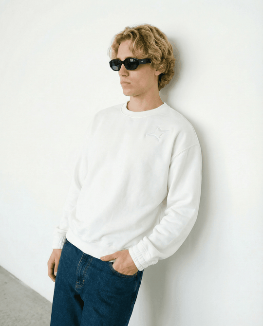 EVERKNOWN CORE SWEATSHIRT - CLOUD WHITE