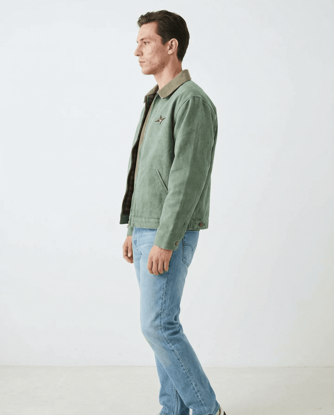 EVERKNOWN WORKWEAR JACKET - SAGE GREEN