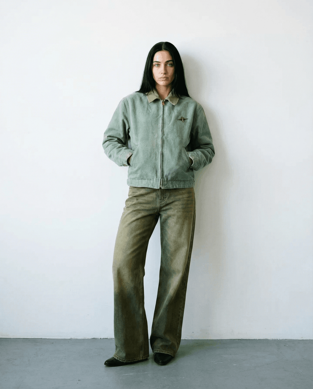 EVERKNOWN WORKWEAR JACKET - SAGE GREEN