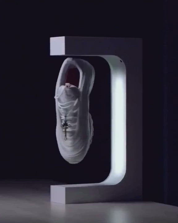 Hypelev Levitating Floating Levitation Hover Shoe Sneaker Display Stand From Everknown#color_white